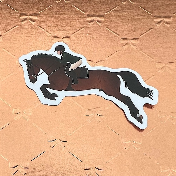 Hand Crafted Other - Jumper Equestrian Horse Girl Horse Boy Cowboy CowGirl Single Decor Sticker